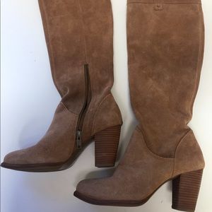 Pair of UGG Light Brown Suede Knee High Boots